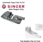 ROLLED HEM HEMMER FOOT Standard 2mm Fits SINGER Machines - Quick Clip On 