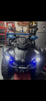 Can Am Outlander Front Small Lights With Orange Halo For 2022 (Not Blue)