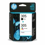 HP 305 Black & Colour Ink Cartridge For DeskJet 2710 Printer, 3YM61AE 3YM60AE