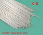 10 (ten) pack of 0.45mm diameter modellers nickel-silver wire.