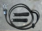 Bungee Elastic Training Aid/Reins - Lunging/Riding - Girth Clips/Loop - Black