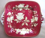 WEDGWOOD TONQUIN RUBY 10¾" CAKE PLATE (12624)