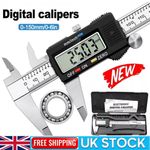 Digital Caliper Micrometer 150mm 6 Inch LCD Stainless Steel Vernier Tool New