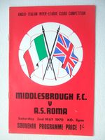Middlesbrough v A S Roma 2.5.1970 FRIENDLY football programme