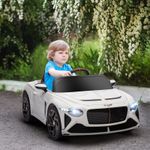Bentley Bacalar Licensed 12V Kids Electric Car w/ Remote Control - White
