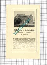 Glaneirw Mansion Blaenporth Cardigan Wales Thomas   - 1957  Advert