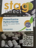 Promethazine 25mg  - Travel Sickness, Sleep , Allergy  - 56 Tablets TEVA