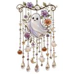 Suncatcher with Wind Chimes Decorative Crystal Pendant Wind Chime Colorful