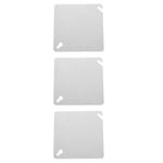 3Pcs Silver Iron Electrical Box Cover Plate for Industrial Use Durable Dustproof