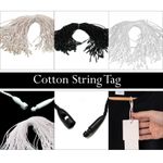 100-1000pcs Cotton Rope Clothing Price Tag Label Tie Strings Cord Lock Fastener