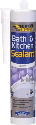 Everbuild Bath & Kitchen Acrylic Sealant Anti Mould Formulation White 290ml