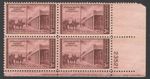Vintage Unused US Postage Block 3 Cent Stamps STEPHEN WATTS Kearny Expedition
