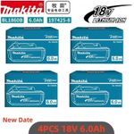 4x Genuine Makita 6ah 18v Power Tool Battery BL1860B 18V Li-lon Battery-black