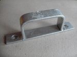 Galvanised D bracket receiver for gate bolts latches