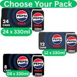 Pepsi Max Zero Sugar Cola Cans 330ml for vegans & vegetarians Maximum Taste UK