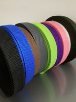 20mm Polypropylene Webbing Strap Roll 10m 20m 50m 100m Black Red White Olive