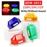 BEM-3051J Waterproof LED Strobe Warning Light With/Without Sound 220V/24V/12V