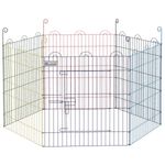 Dog Playpen PawHut Pet Puppy Crate Kennel Exercise Pen with Door