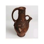 Antique Austrian/Czech Amphora Art Nouveau Signed Lancer Lute Vase c. 1836-1900