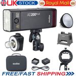 GODOX AD200ProII TTL Strobe Flash with Reflector S2 Bracket AD200Pro-PC Case