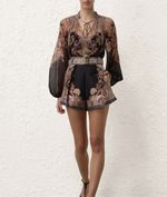 Zimmermann Illustration Tuck Shorts Set Size 2