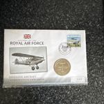 Isle of Man Royal Air Force Offensive Aircraft One Crown FDI Coin Cover No.417