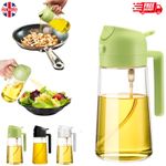 2-in-1 Oil Spray Bottle Refilable Plastic BBQ Cooking Olive Oil Spray Dispenser