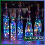 BUY 4 GET 14 - Bottle String Cork Lights Battery Cork Shaped Wedding Party HOT
