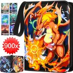 Trading Cards Album 900 Card Game Binder Book Collection Folder Hold for Pokemon