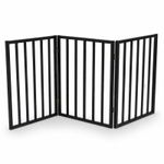 NEW! Black Dog Safety Folding Wooden Pet Gate Portable Indoor Barrier
