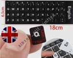 UK English Keyboard Stickers Black White Letters Laptop PC Computer Keys