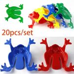 20PCS Jumping Frog Toys Kids Party Favors Plastic Bouncing Frogs