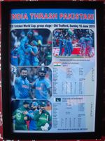 India beat Pakistan - 2019 ICC Cricket World Cup - framed print