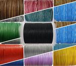 Round Leather Cord 100% Real String Lace Thong Necklace 1.5, 2mm for Jewellery