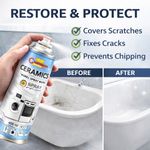 ENAMEL Color Ceramics White Bath SPRAY PAINT Paint Scratch Appliance 400ml