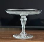 Vintage Pressed Crystal Glass Cake Stand / Tazza – c.1930s
