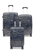 Expandable Four Wheel Spinner Print Suitcase Hard Shell Luggage Maths Numbers