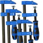 4pc F Clamp Blue Bar Clamp Heavy Duty 150 x 50mm 6" Long Quick Slide Wood Clamp