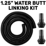 1.25" Water Butt Linking Kit Corrugated Hose 1–5m with BSP Tank Fittings