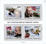 FRIDTJOF NANSEN Polar Explorer Greenland Expedition MNH 4v-Stamp Sheet 2021 Togo