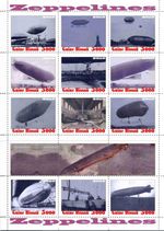 Stamp sheet+block Guinee Bissau 2010 Zeppelins Aviation