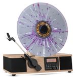 Fuse Wrap Vertical Vinyl Record Player Radio, Bluetooth, Alarm Clock - Bamboo