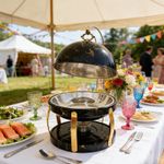 8L Chafing Dish with Lid Black Marble Buffet Food Warmer Wedding Party Catering