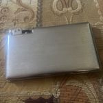 Vintage POLO Made in England Cigarette Case with Built-In Lighter Chrome 