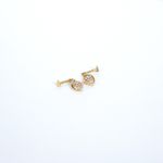 18 KARAT YELLOW GOLD HELIX STUD | EARRING | NATURAL DIAMOND | IGI CERTIFIED