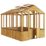 Wooden Greenhouse Garden Potting Shed Clear Glazing Double Door Mini Greenhouse
