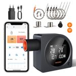 INKBIRD Automatic Smoker Fan Grill Temperature Controller ISC-028BW Probe Alarm