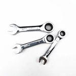 Mini Adjustable Ratchet Wrench Dual Head Short Handle Auto Repair Tool UK