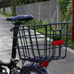 Rear Bicycle Storage Basket Black Cargo Basket for Adults Women Men Bikes