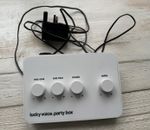 Lucky Voice Party Box Karaoke Mixer, 2 Mic Inputs, Echo, 3.5mm, White + PSU